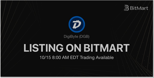 BitMart lists the UTXO-based blockchain - DigiByte [DGB]