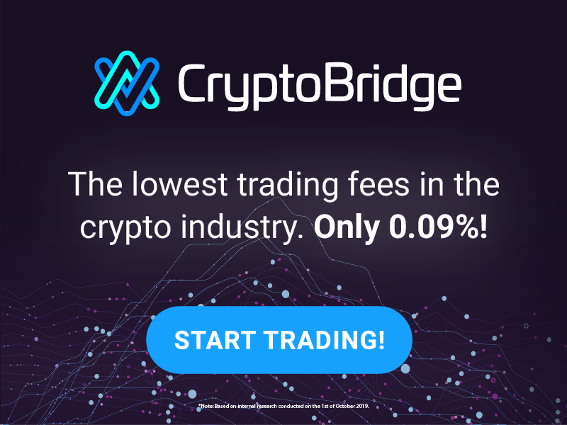 Choose CryptoBridge - One of the cheapest and most transparent ways to trade
