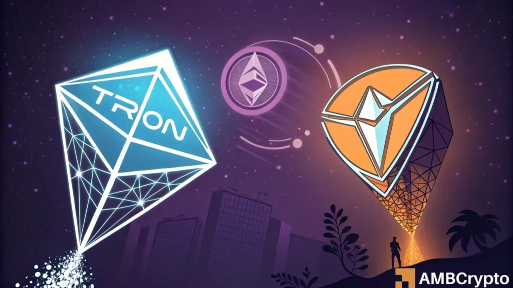 TRON surpasses Ethereum in network fee revenue: What it means for TRX and TVL