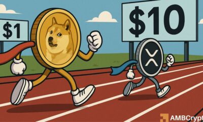 DOGE to $1 vs. XRP to $10 - Which altcoin hits its dream target first?