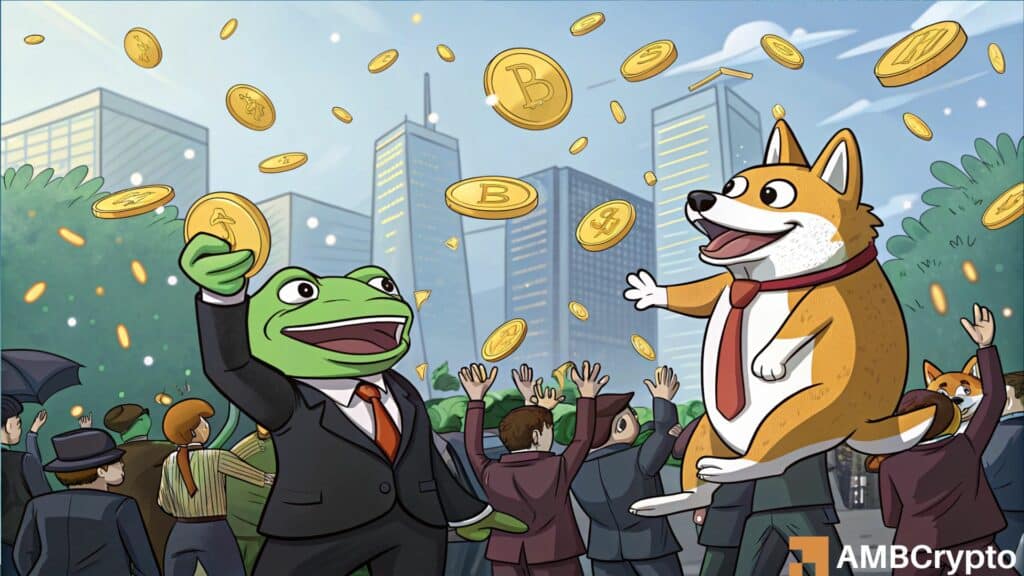 Dogecoin vs Shiba Inu vs PEPE in 2025 - Which memecoin's price hits $1 first?